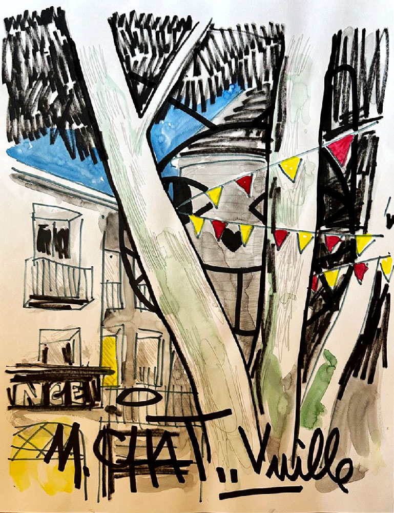 Dessin pr�paratoire de C�ret (2), 2023