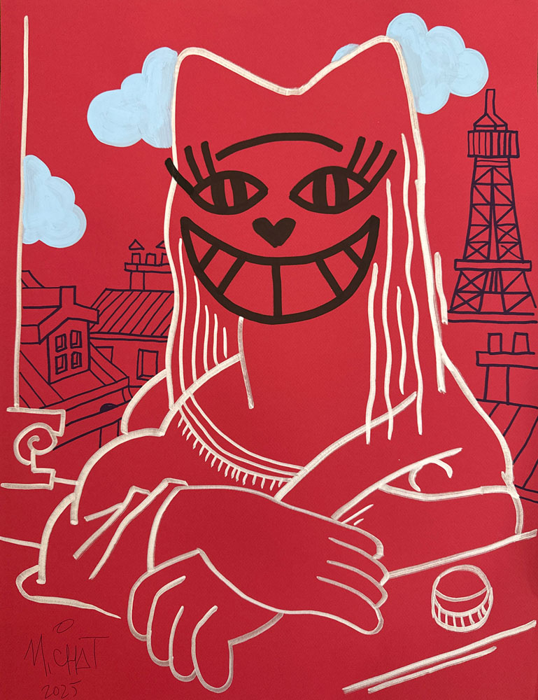 �tude de Mona Lisa (rouge), 2025