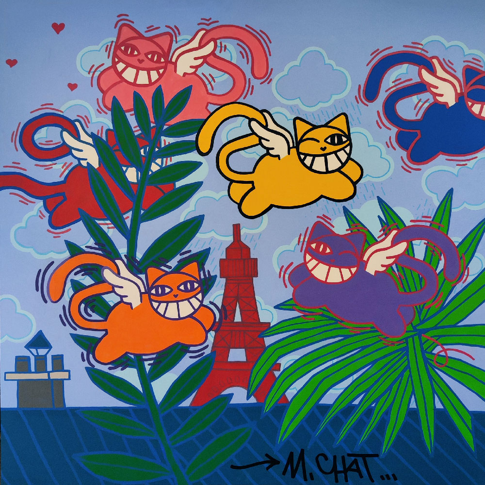Flying Cats over the Urban Jungle of Paris