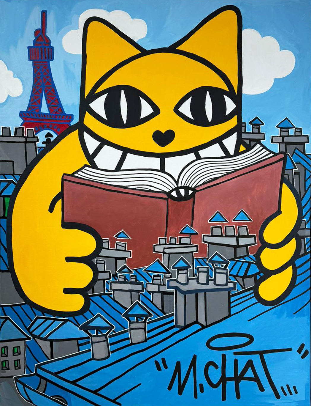 Lecture devant la Tour Eiffel, 2024