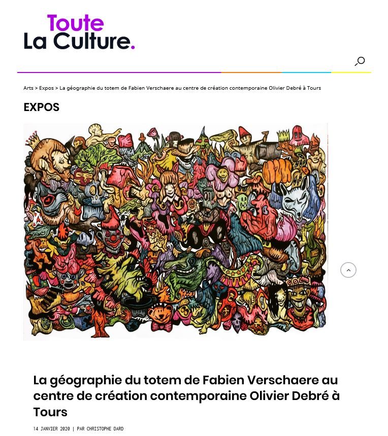 La géographie du totem de Fabien Verschaere au centre de création contemporaine Olivier Debré à Tour