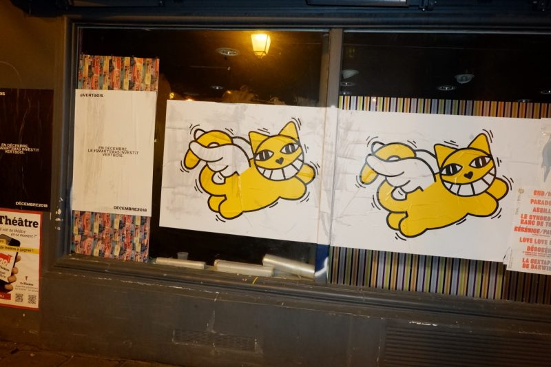 M.Chat fait le mur à la galerie Brugier-Rigail